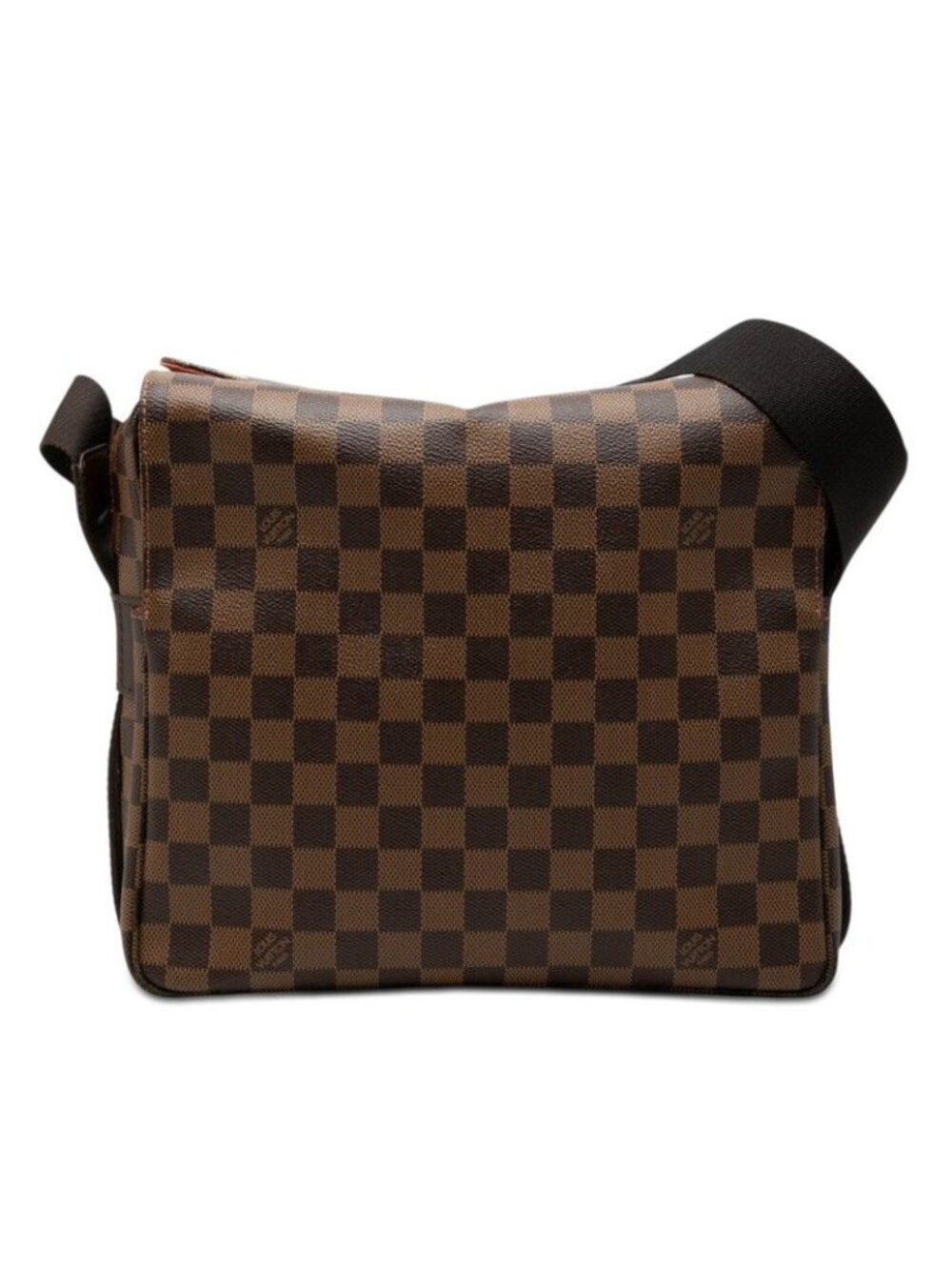 Louis Vuitton Damier Naviglio Crossbody Shoulder Bag Brown Leather